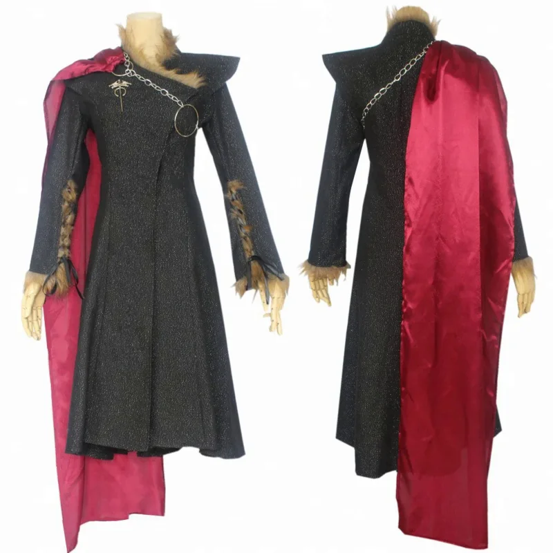 Daenerys TV House Dragon cosplay costume black dresses full set lady suit outfits rode play for women Halloween party
Daenerys TV House Dragon cosplay costume black dresses full set lady suit outfits rode play for women Halloween party