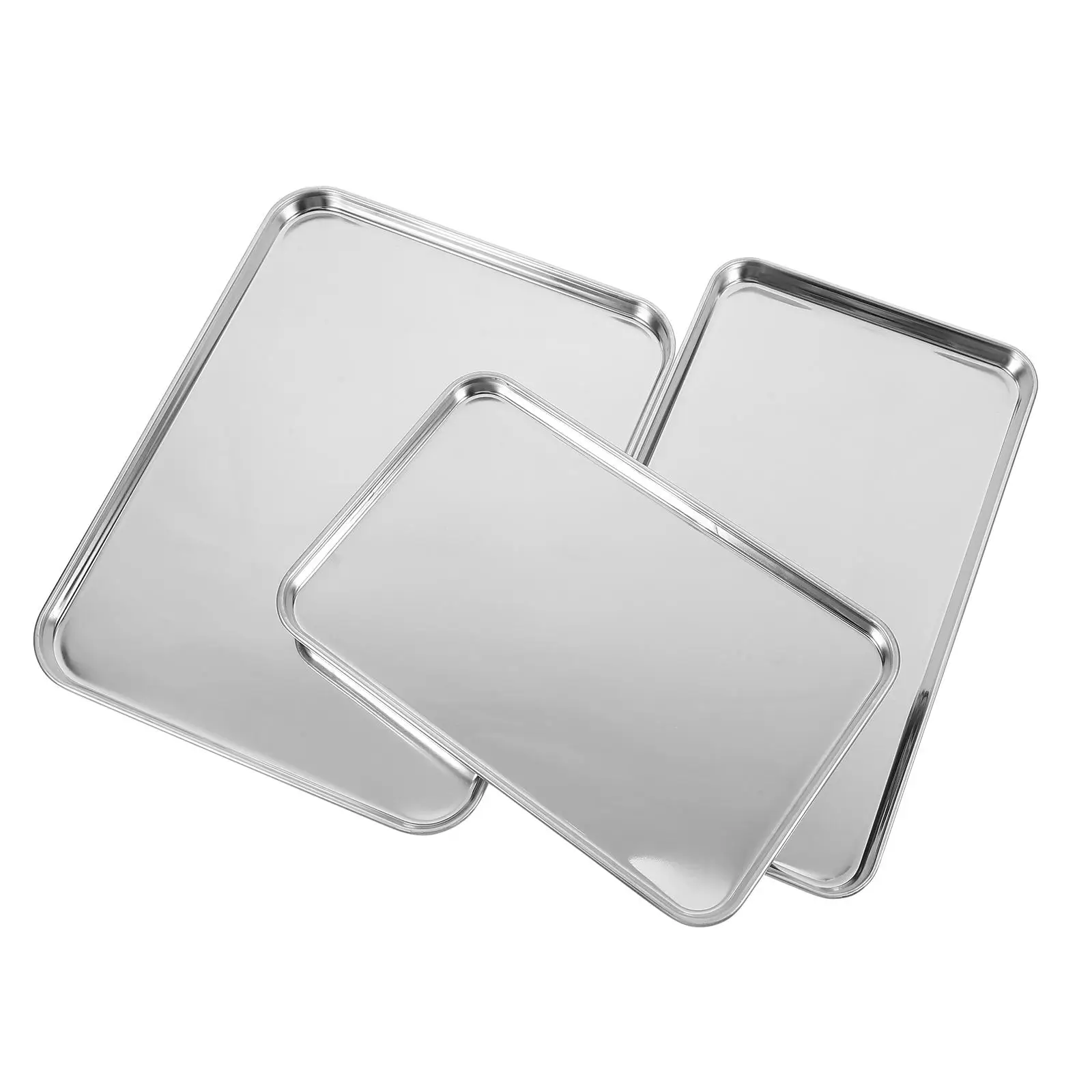 3pcs Stainless Steel Grill Pan Rectangular Baking Tray Nonstick Serving Cake Pans Flat Bottom Steaming Solution
3pcs Stainless Steel Grill Pan Rectangular Baking Tray Nonstick Serving Cake Pans Flat Bottom Steaming Solution