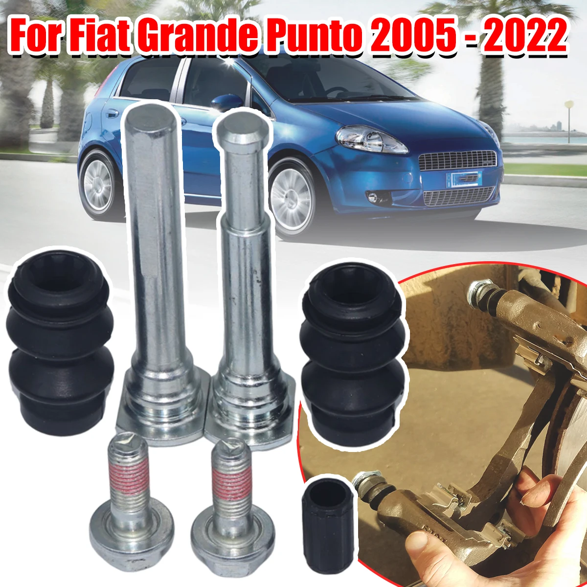 Front&Rear Brake Caliper Slider Guide Pins Bolt Kit For Fiat Grande Punto 2005-22 Left Right Disc Housing Bellows Sleeve Bushing
Front&Rear Brake Caliper Slider Guide Pins Bolt Kit For Fiat Grande Punto 2005-22 Left Right Disc Housing Bellows Sleeve Bushing