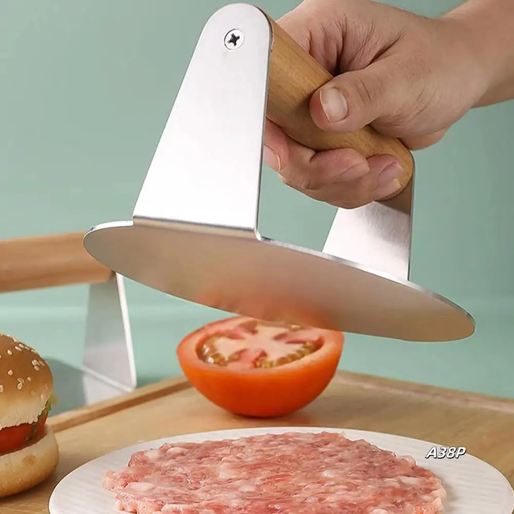Пресс для мяса из нержавеющей стали, пресс для стейка, гамбургера, мяса с антипригарным покрытием
Пресс для мяса из нержавеющей стали, пресс для стейка, гамбургера, мяса с антипригарным покрытием