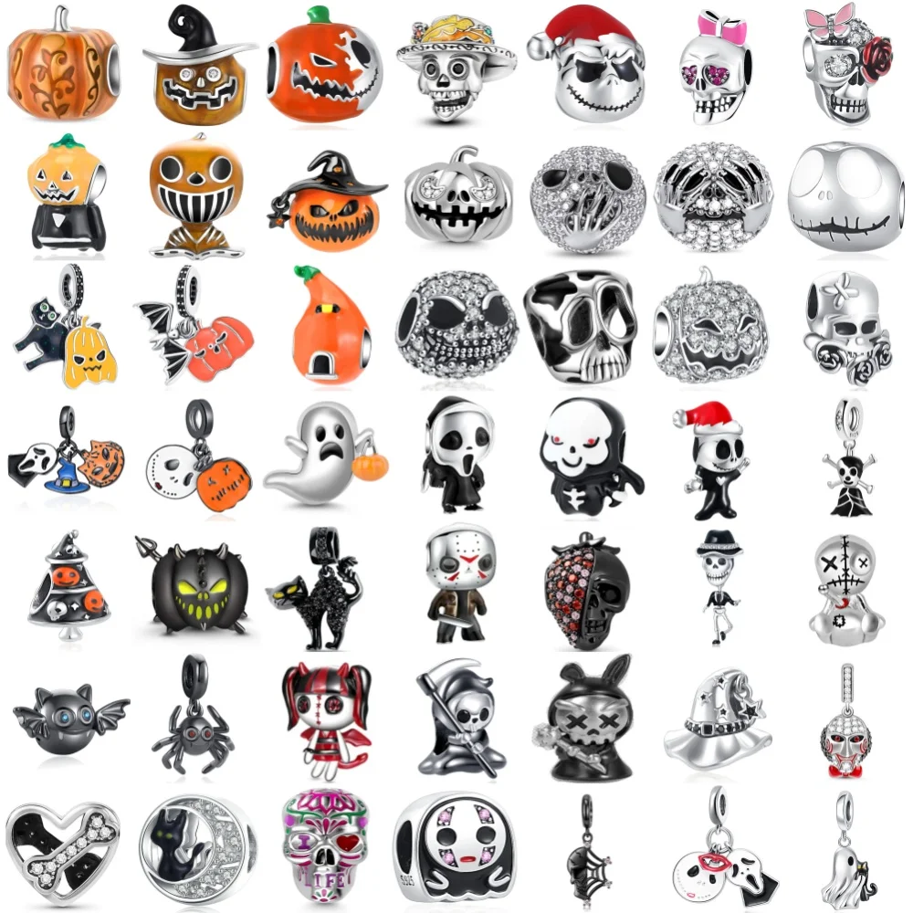 Hot Selling 925 Silver,Funny,Halloween Pumpkin,Skull Bead Pendant Suitable for European Original Bracelet DIY Exquisite Jewelry
Hot Selling 925 Silver,Funny,Halloween Pumpkin,Skull Bead Pendant Suitable for European Original Bracelet DIY Exquisite Jewelry