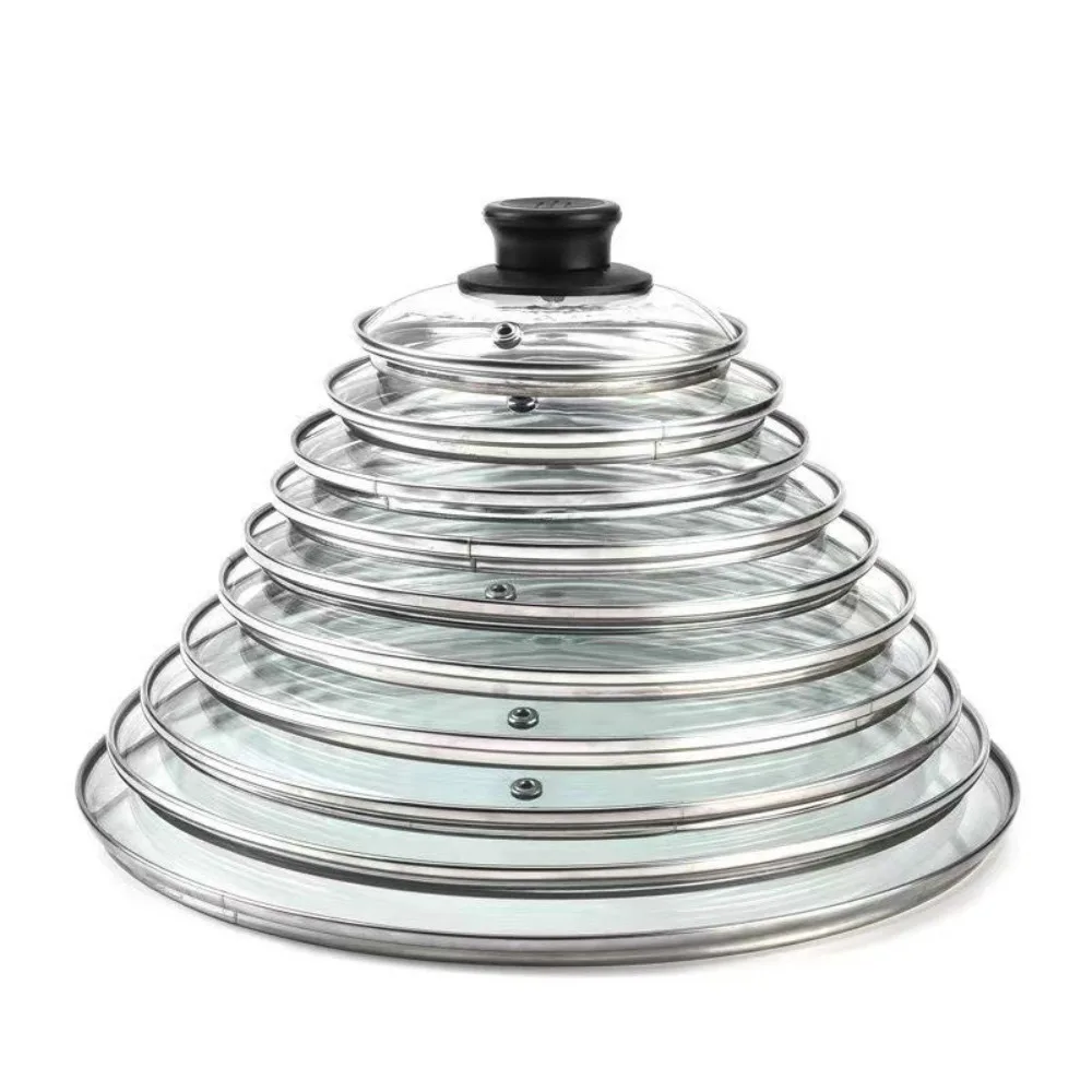 Durable Universal Pot Cover Round Visible Frying Pan Cover Stainless Steel Tempered Glass Pot Lid Kitchen Accessories
Durable Universal Pot Cover Round Visible Frying Pan Cover Stainless Steel Tempered Glass Pot Lid Kitchen Accessories
