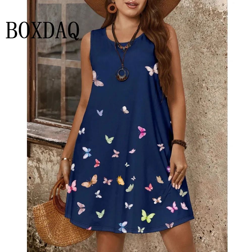 Women Summer Short Dresses Butterfly Printed Sleeveless Womens Loose Mini Dresses 2024 New Casual Womens Beach Tank Top Dresses
Women Summer Short Dresses Butterfly Printed Sleeveless Womens Loose Mini Dresses 2024 New Casual Womens Beach Tank Top Dresses