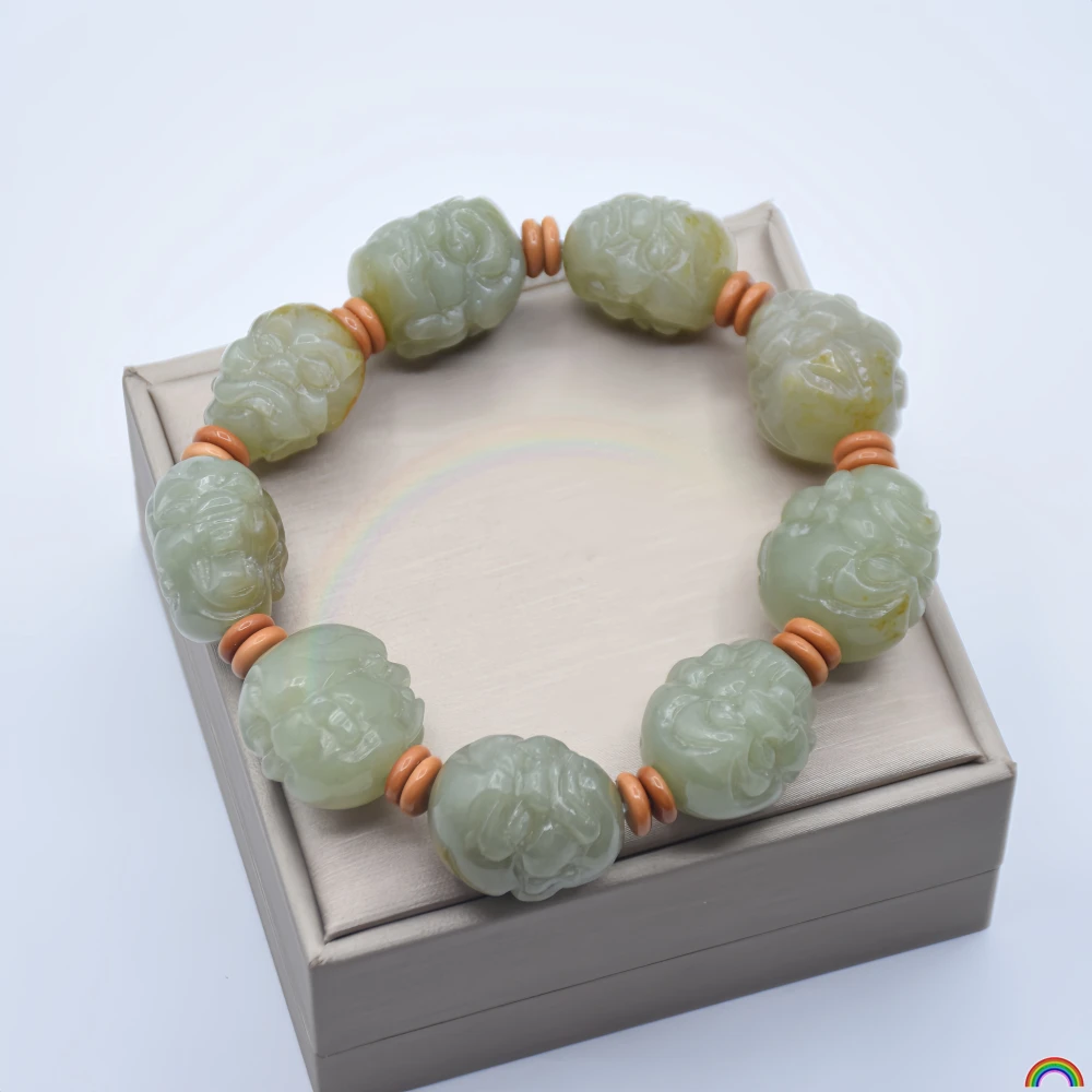 Natural Hotan Jade Sculpture Double sided Eighteen Arhat Handstring Tray Play Piece Jade Arhat Head Bracelet Rwbuy
Natural Hotan Jade Sculpture Double sided Eighteen Arhat Handstring Tray Play Piece Jade Arhat Head Bracelet Rwbuy