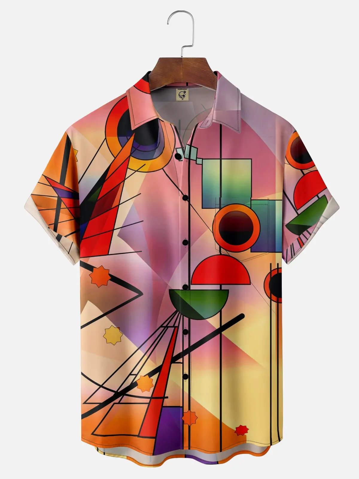 Men's 3D printed irregular geometric print short-sleeved shirt, fashionable polyester fabric, loose casual collar shirt
Men's 3D printed irregular geometric print short-sleeved shirt, fashionable polyester fabric, loose casual collar shirt