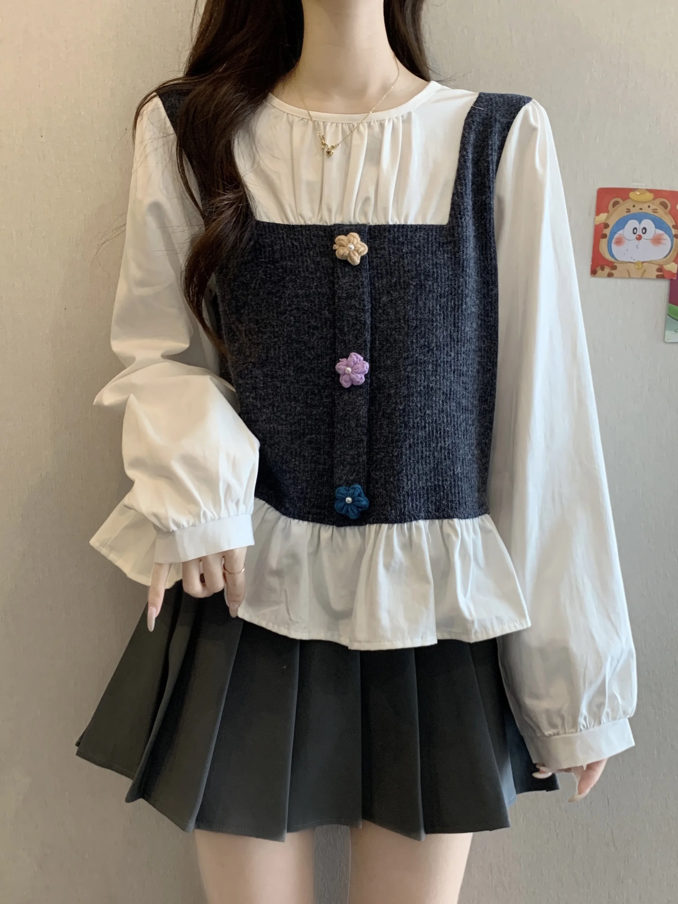 Женская трикотажная блузка больших размеров с длинным рукавом, скрывающая живот, с эффектом похудения, в французском стиле, с воротником-стойкой
Женская трикотажная блузка больших размеров с длинным рукавом, скрывающая живот, с эффектом похудения, в французском стиле, с воротником-стойкой