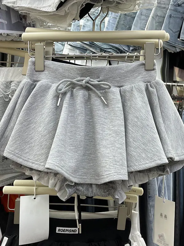 Retro Ballet Style Gray Drawstring Half Skirt Women's High Waist Anti-Light A-Line Fluffy Skirt Pants Spring Summer New Arrival
Retro Ballet Style Gray Drawstring Half Skirt Women's High Waist Anti-Light A-Line Fluffy Skirt Pants Spring Summer New Arrival