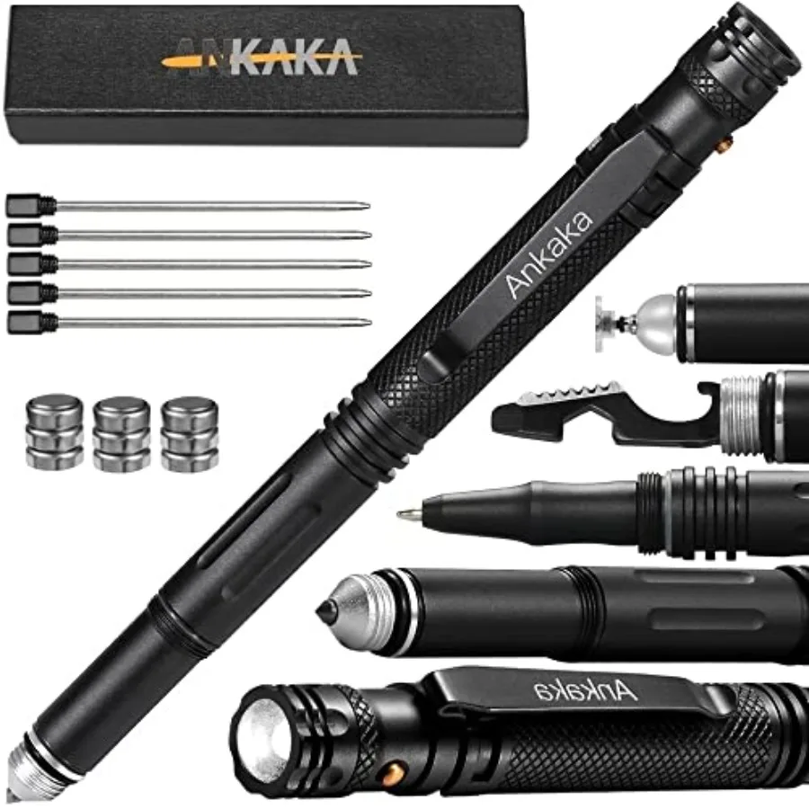 The Most Loaded 7-in-1 Tactical Pen: Solves Others Weaknesses, Self Defense Tip + Flashlight + Ballpoint + Stylus + Bottle Open
The Most Loaded 7-in-1 Tactical Pen: Solves Others Weaknesses, Self Defense Tip + Flashlight + Ballpoint + Stylus + Bottle Open
