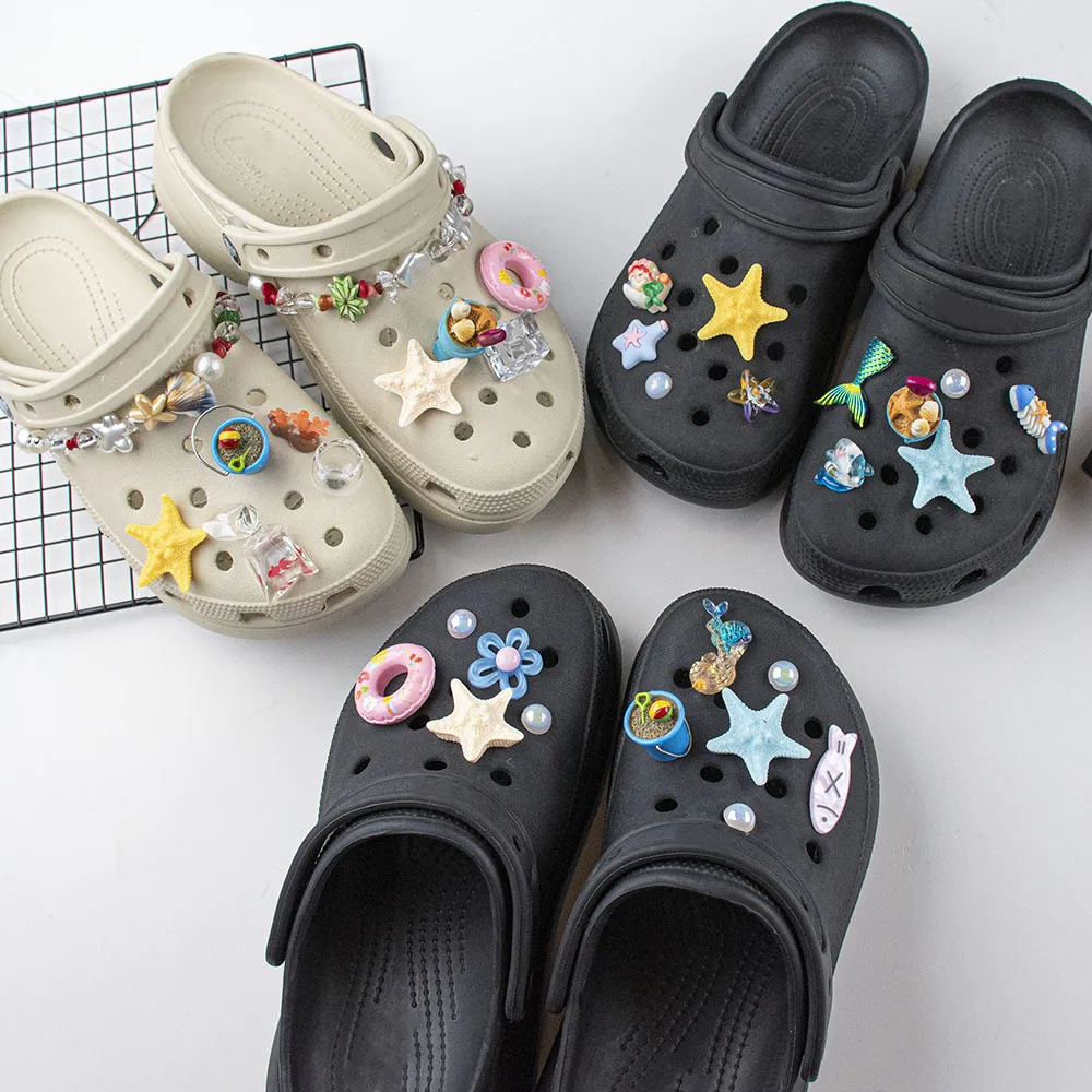Веселая летняя пляжная серия, подвески для обуви с отверстиями, украшения, милая обувь с рисунком морской звезды, обувь с цветком, пряжка, сделай сам, 3D мотыга, аксессуары для обуви
Веселая летняя пляжная серия, подвески для обуви с отверстиями, украшения, милая обувь с рисунком морской звезды, обувь с цветком, пряжка, сделай сам, 3D мотыга, аксессуары для обуви