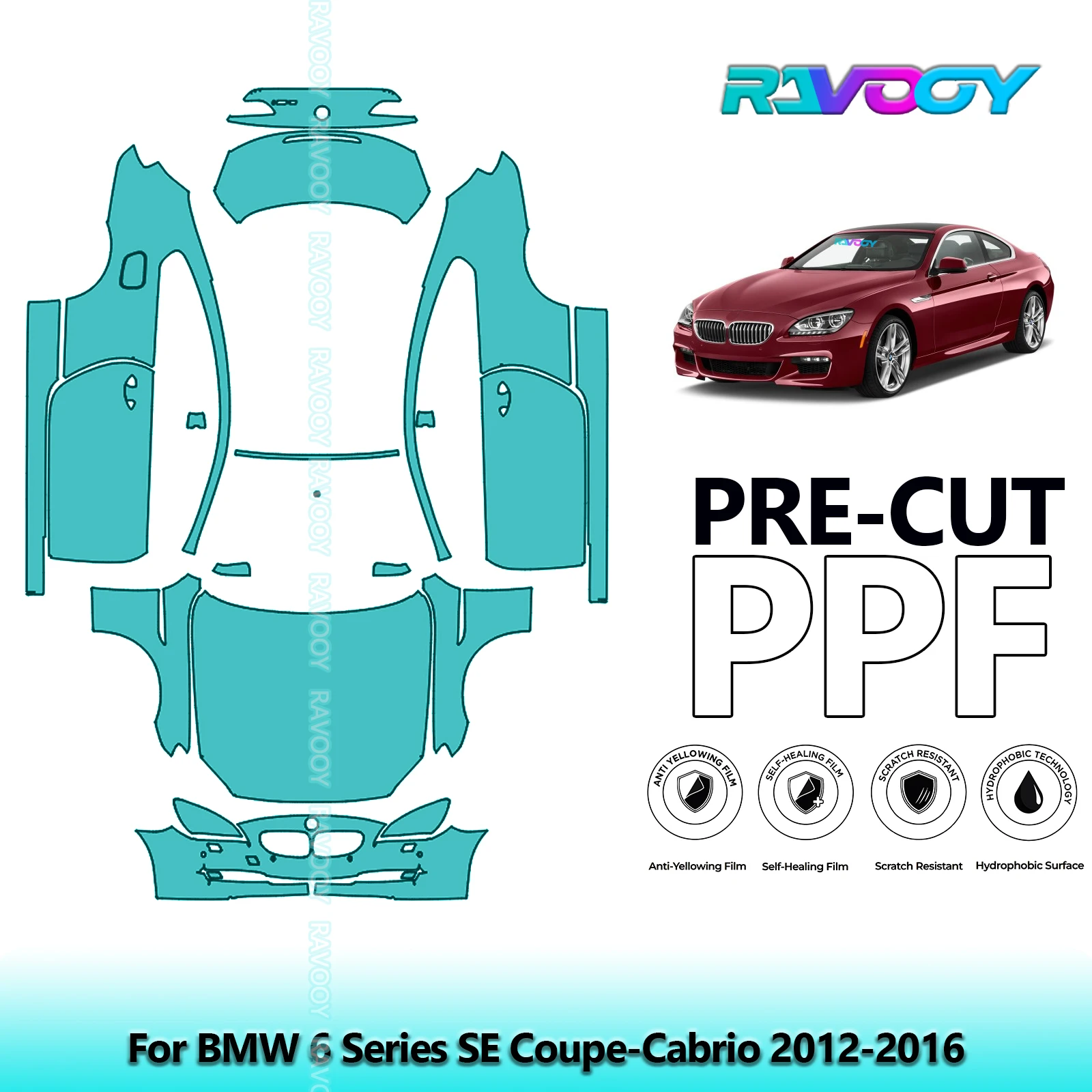 Car Precut PPF Paint Protection Film Full Vehicle For BMW 6 Series SE Coupe-Cabrio 2012-2016
Car Precut PPF Paint Protection Film Full Vehicle For BMW 6 Series SE Coupe-Cabrio 2012-2016