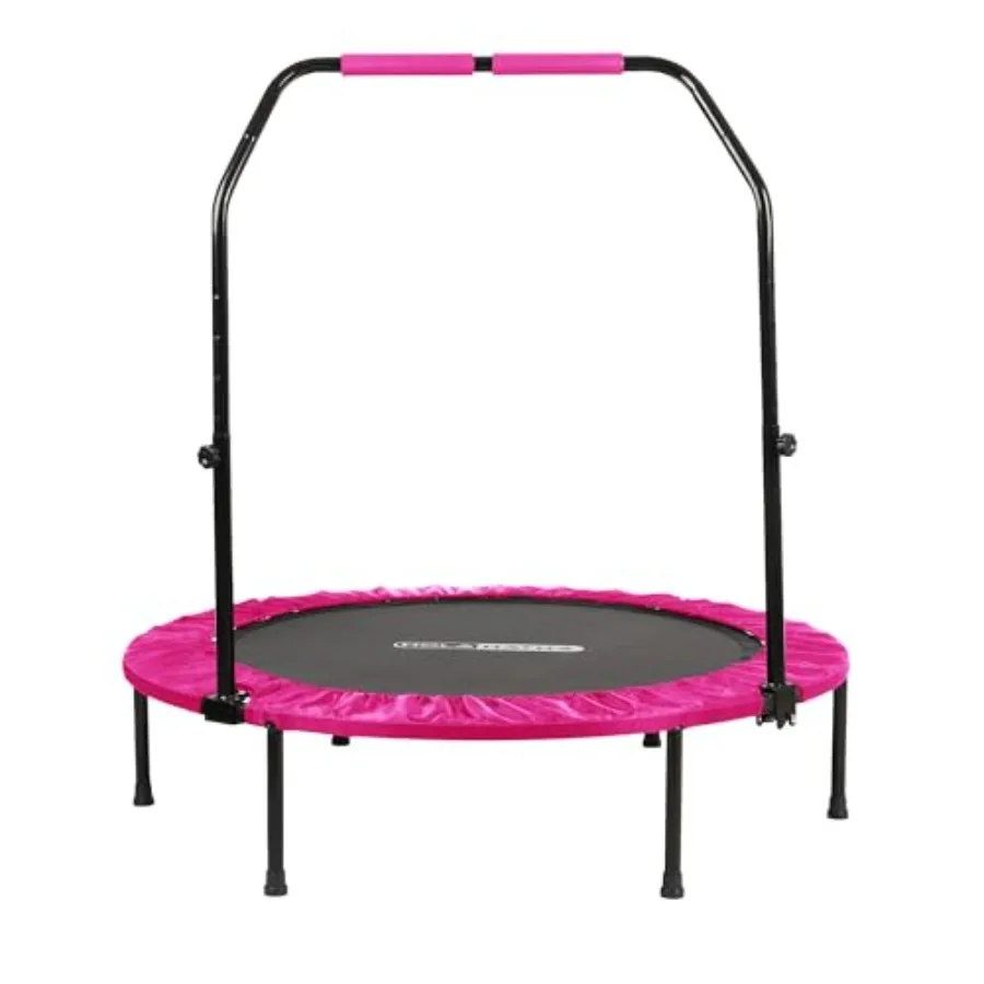 Foldable Mini Trampoline Home Gym Fitness Rebounder with 5 Level Adjustable Handle Supportive 440 lb Ccity Workout Equipment 40
Foldable Mini Trampoline Home Gym Fitness Rebounder with 5 Level Adjustable Handle Supportive 440 lb Ccity Workout Equipment 40