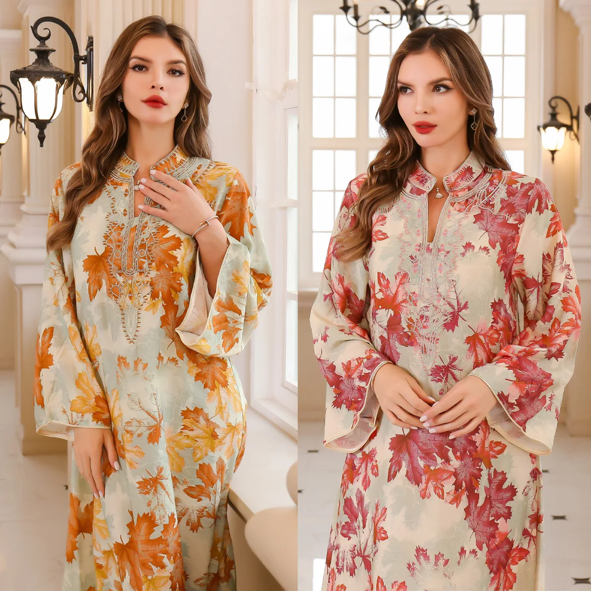 Muslim Middle East Robe Women's Clothing Dubai Turkish Clothing Embroidered Fashion Women's Dress Slim Skinny Elegant Temperamen
Muslim Middle East Robe Women's Clothing Dubai Turkish Clothing Embroidered Fashion Women's Dress Slim Skinny Elegant Temperamen