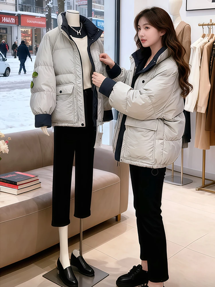 Корейская мягкая хлопковая куртка в стиле колор-блок для женщин: свободная, модная, зимняя, удобная, дышащая, повседневная верхняя одежда
Корейская мягкая хлопковая куртка в стиле колор-блок для женщин: свободная, модная, зимняя, удобная, дышащая, повседневная верхняя одежда