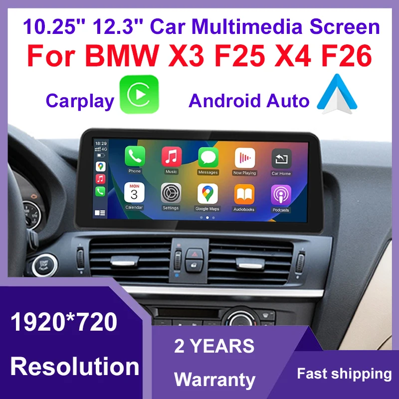 Android Auto Wireless CarPlay Car Multimedia Touch Screen For BMW X3 F25 X4 F26 2011-2017 CIC NBT Display
Android Auto Wireless CarPlay Car Multimedia Touch Screen For BMW X3 F25 X4 F26 2011-2017 CIC NBT Display