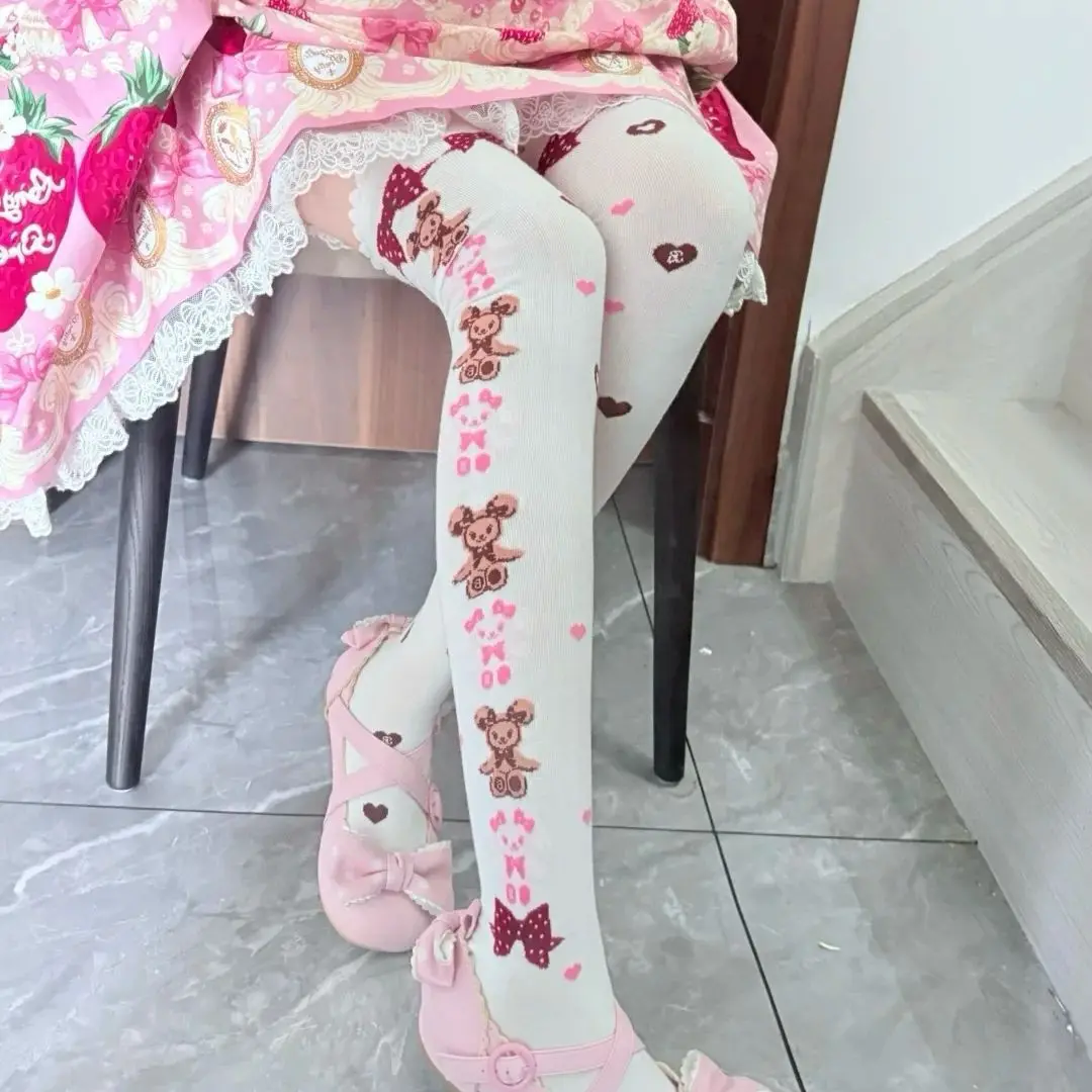 Rabbit bear plaid Lolita women's knee socks sweet sister cute cotton Lolita socks warm versatile women's stockings
Rabbit bear plaid Lolita women's knee socks sweet sister cute cotton Lolita socks warm versatile women's stockings