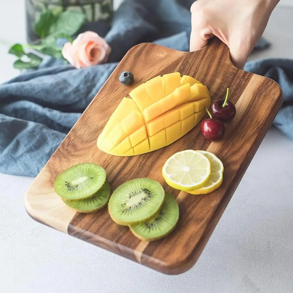 Wooden Chopping Board Premium Wood Chopping Board Versatile Acacia Wood Cutting Board with Handle for Meat Cheese for Kitchen
Wooden Chopping Board Premium Wood Chopping Board Versatile Acacia Wood Cutting Board with Handle for Meat Cheese for Kitchen