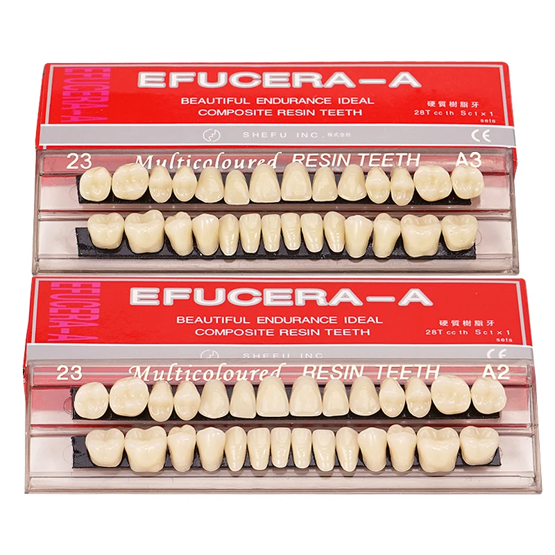 28pcs Dental Composite Resin Teeth Set Full Mouth Replacement Acrylic Resin Denture 23 Shade A2/A3 Dentistry Teaching Model Kits
28pcs Dental Composite Resin Teeth Set Full Mouth Replacement Acrylic Resin Denture 23 Shade A2/A3 Dentistry Teaching Model Kits