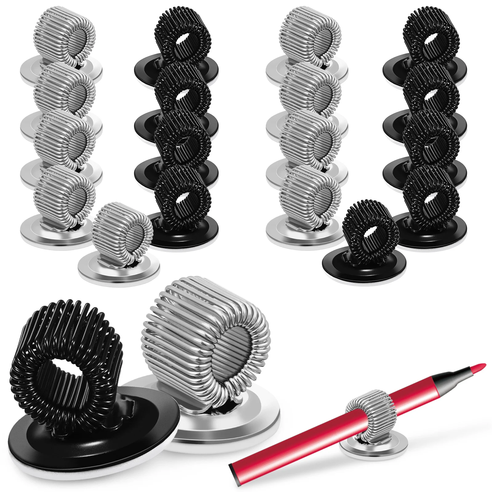 20 Pcs Clear Pen Holder Metal Clip Pencils for Kids Markers Holders Clips Handwriting Self Adhesive
20 Pcs Clear Pen Holder Metal Clip Pencils for Kids Markers Holders Clips Handwriting Self Adhesive