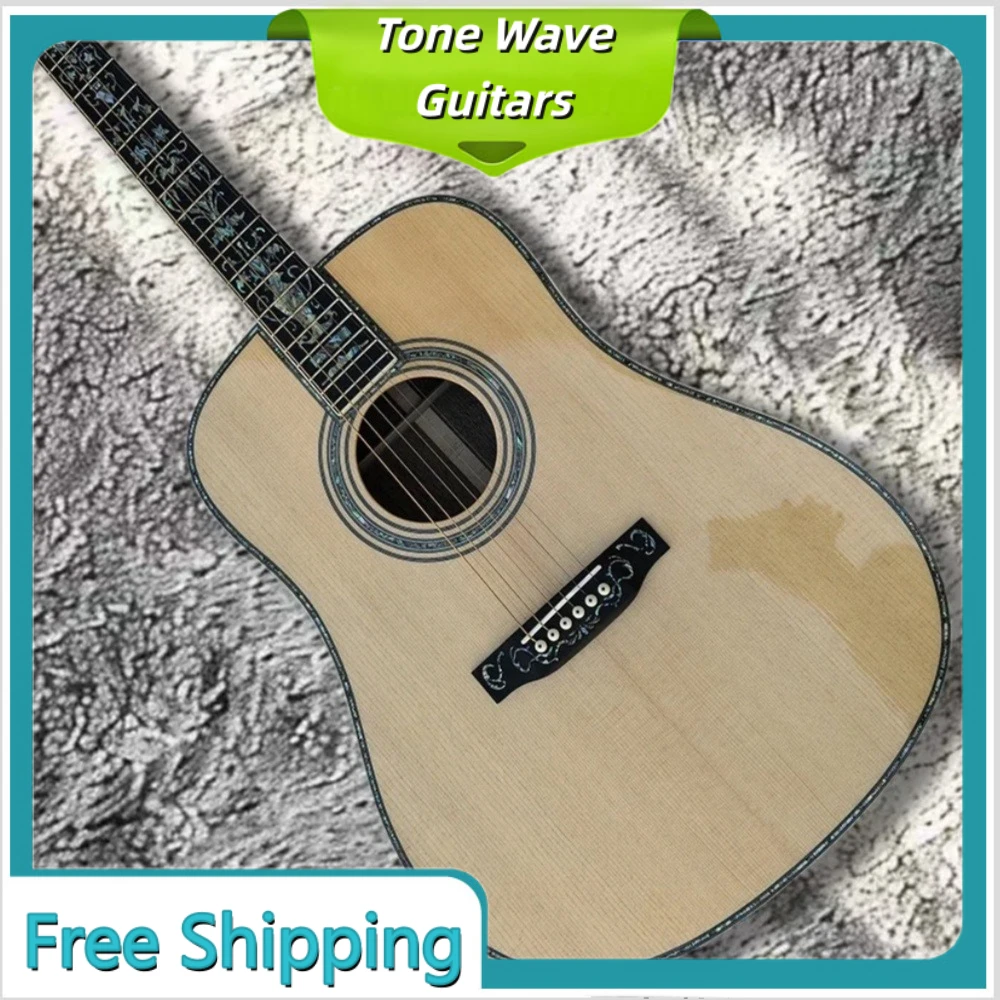 D45 Acoustic Guitar Natural Wood 41 Inch Abalone Shell Set Solid Top 6 Strings Enboy Neck Picea Asperata Body Solo Beginner
D45 Acoustic Guitar Natural Wood 41 Inch Abalone Shell Set Solid Top 6 Strings Enboy Neck Picea Asperata Body Solo Beginner