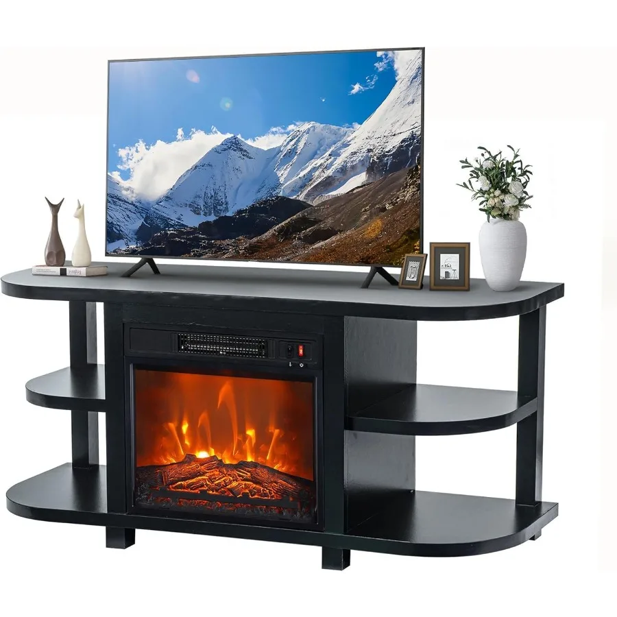 Modern 48 TV Stand with 18 Electric Fireplace Insert for Living Room and Bedroom TV Entertainment Center with Four Adjustable S
Modern 48 TV Stand with 18 Electric Fireplace Insert for Living Room and Bedroom TV Entertainment Center with Four Adjustable S