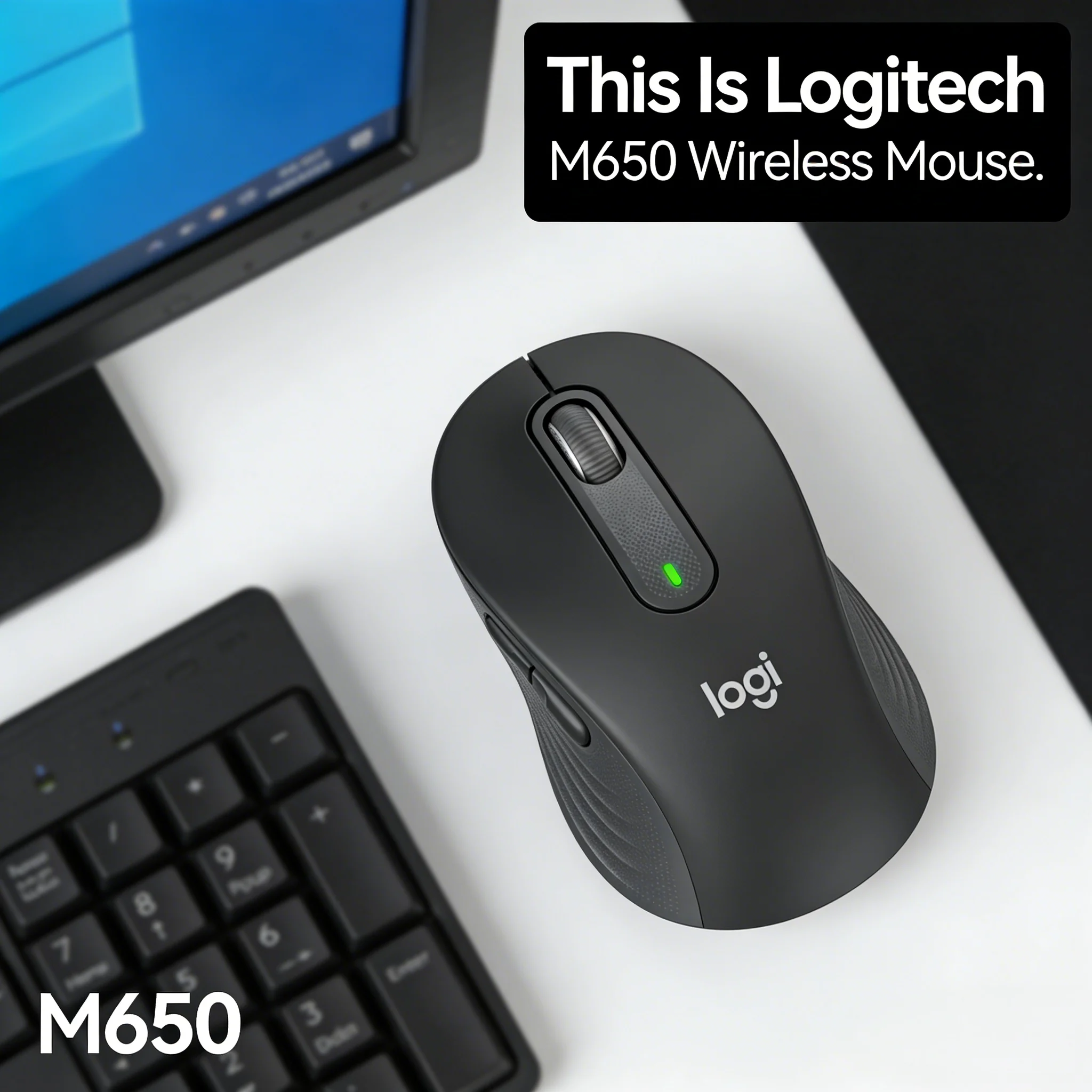 Logitech M650/M650L Custom Shortcut Office Mouse - Boost Work Efficiency