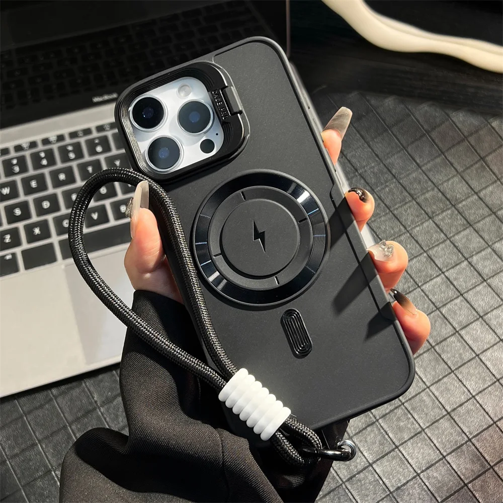 For Magsafe Wireless Charge Case For iPhone 13 11 12 14 15 16 Pro Max Plus Magnetic Fold Lens Stand Lanyard Wrist Strap Cover
For Magsafe Wireless Charge Case For iPhone 13 11 12 14 15 16 Pro Max Plus Magnetic Fold Lens Stand Lanyard Wrist Strap Cover