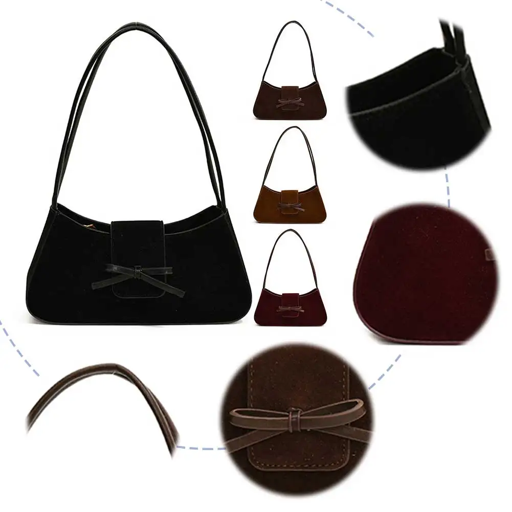 Bow Purse for Women with Zipper Underarm Bag Suede Trendy Handbag Solid Clutch Purse for Work Travel
Bow Purse for Women with Zipper Underarm Bag Suede Trendy Handbag Solid Clutch Purse for Work Travel