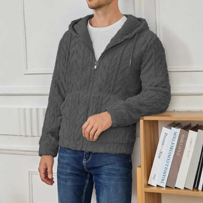 New Autumn and Winter Fur Coat Pattern Casual Hooded Solid Color Men's Top Cardigan Sweatshirt Jacket
New Autumn and Winter Fur Coat Pattern Casual Hooded Solid Color Men's Top Cardigan Sweatshirt Jacket