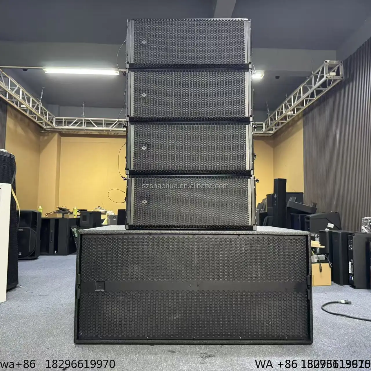 Dual 10 Inch Active Line Array with Neodymium Magnet Professional Audio DJ Sound System Speaker