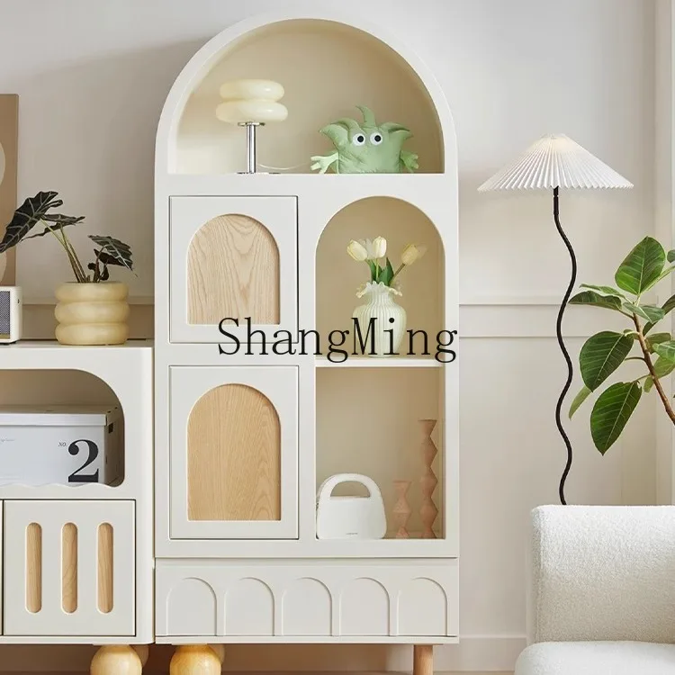 CL Solid Wood Semi-Circular Bookcase Vintage White Arched Bookshelf Display Storage Decorative Cabinet
CL Solid Wood Semi-Circular Bookcase Vintage White Arched Bookshelf Display Storage Decorative Cabinet