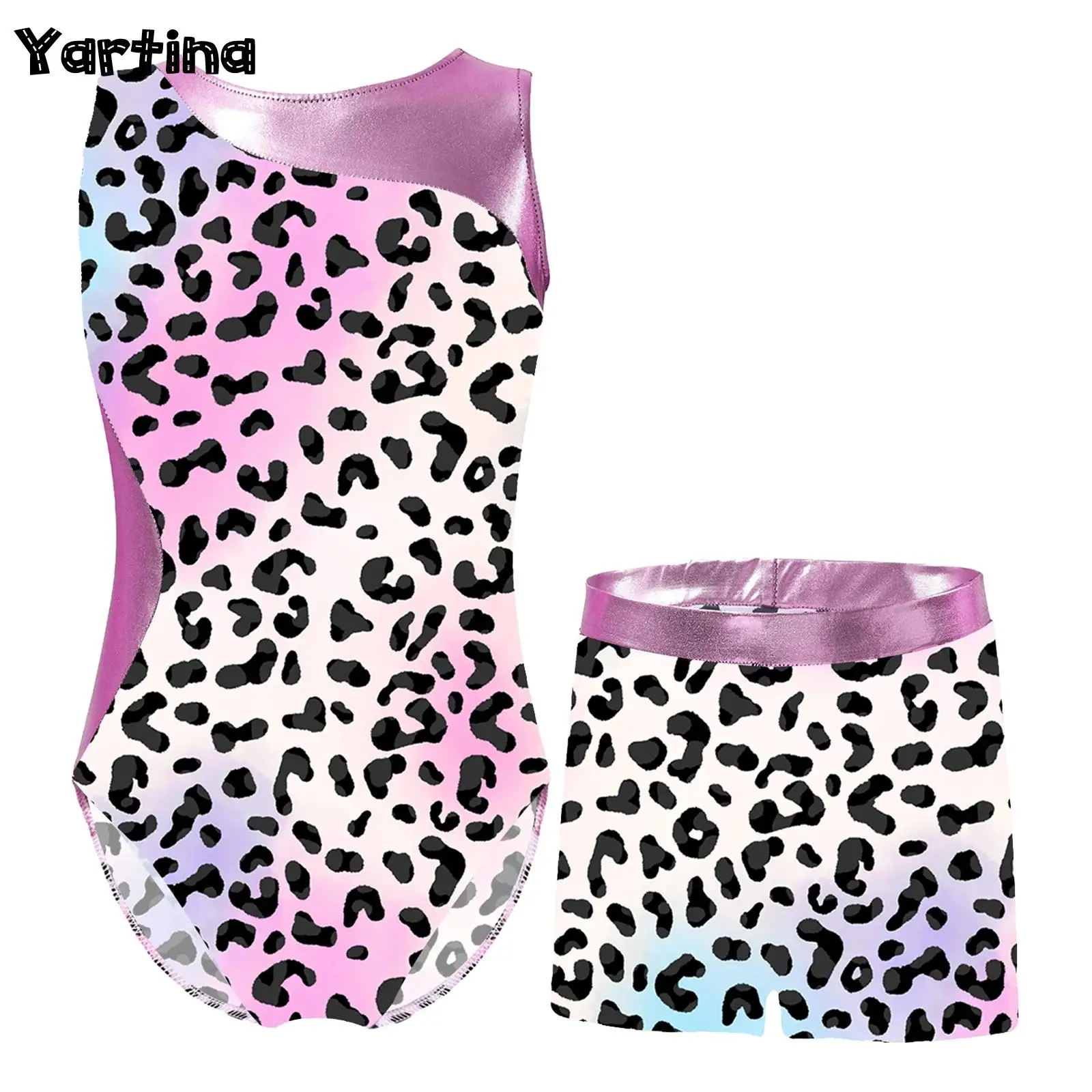 Kid Girls Printed Unitard Jumpsuit Leotard with Shorts Rhythmic Gymnastics Ballet Dance Outfit Artistic Figure Skating Costume
Kid Girls Printed Unitard Jumpsuit Leotard with Shorts Rhythmic Gymnastics Ballet Dance Outfit Artistic Figure Skating Costume
