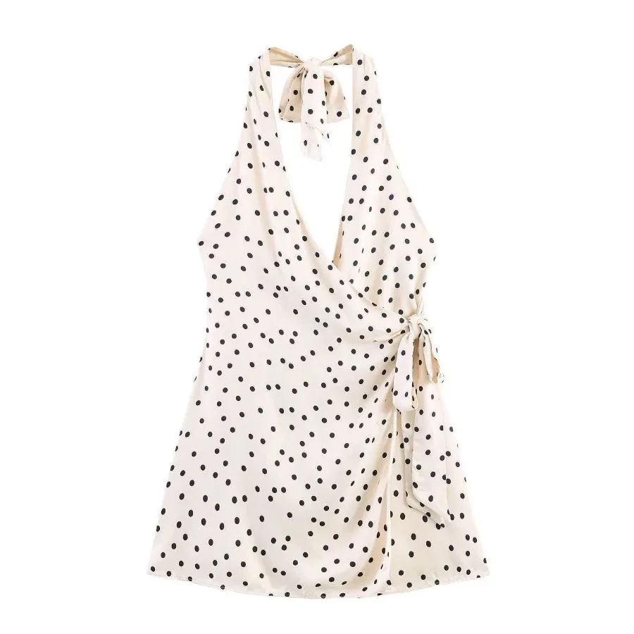 【New style】KAOPU ZA women's clothing hot summer poll-dot hanging neck wrap dress
【New style】KAOPU ZA women's clothing hot summer poll-dot hanging neck wrap dress