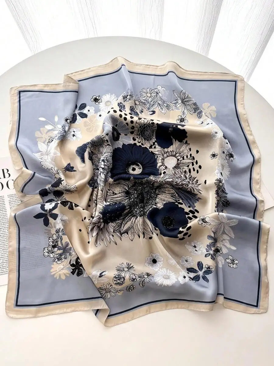 1pc Women's Solid Color Handkerchief Scarf, Colorful Graffiti Print, 70x70cm Square Headscarf/Neckerchief, Elegant Headdress Sca
1pc Women's Solid Color Handkerchief Scarf, Colorful Graffiti Print, 70x70cm Square Headscarf/Neckerchief, Elegant Headdress Sca