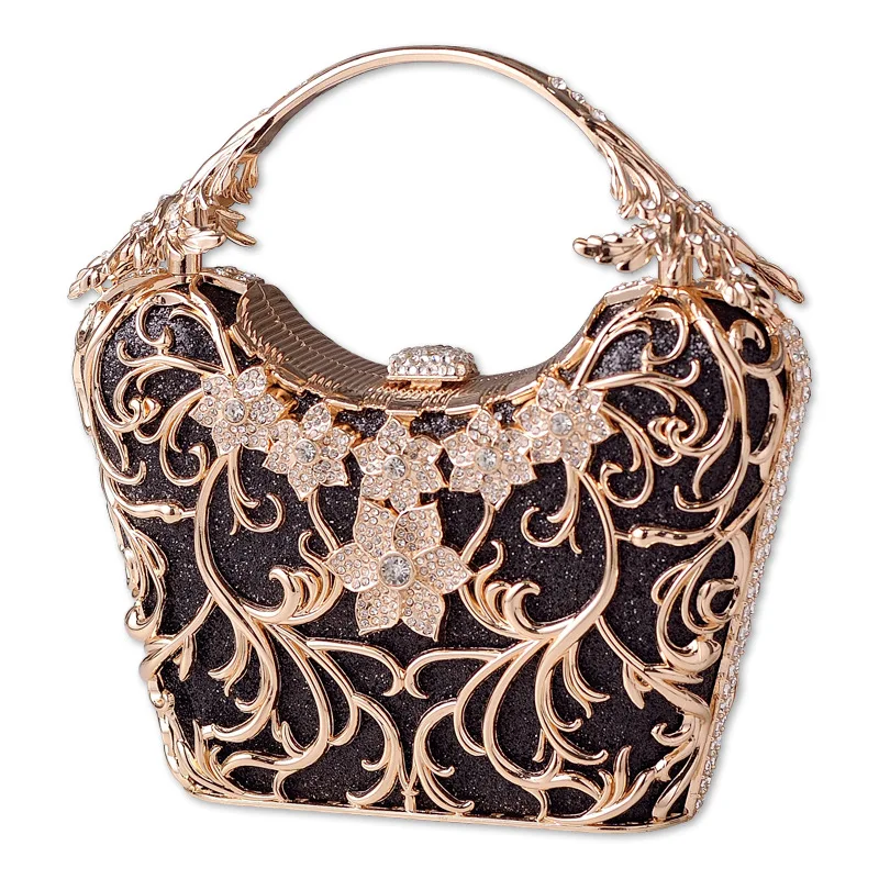 Black evening bags, high - end hollowed - out party clutches, shiny banquet bags
Black evening bags, high - end hollowed - out party clutches, shiny banquet bags