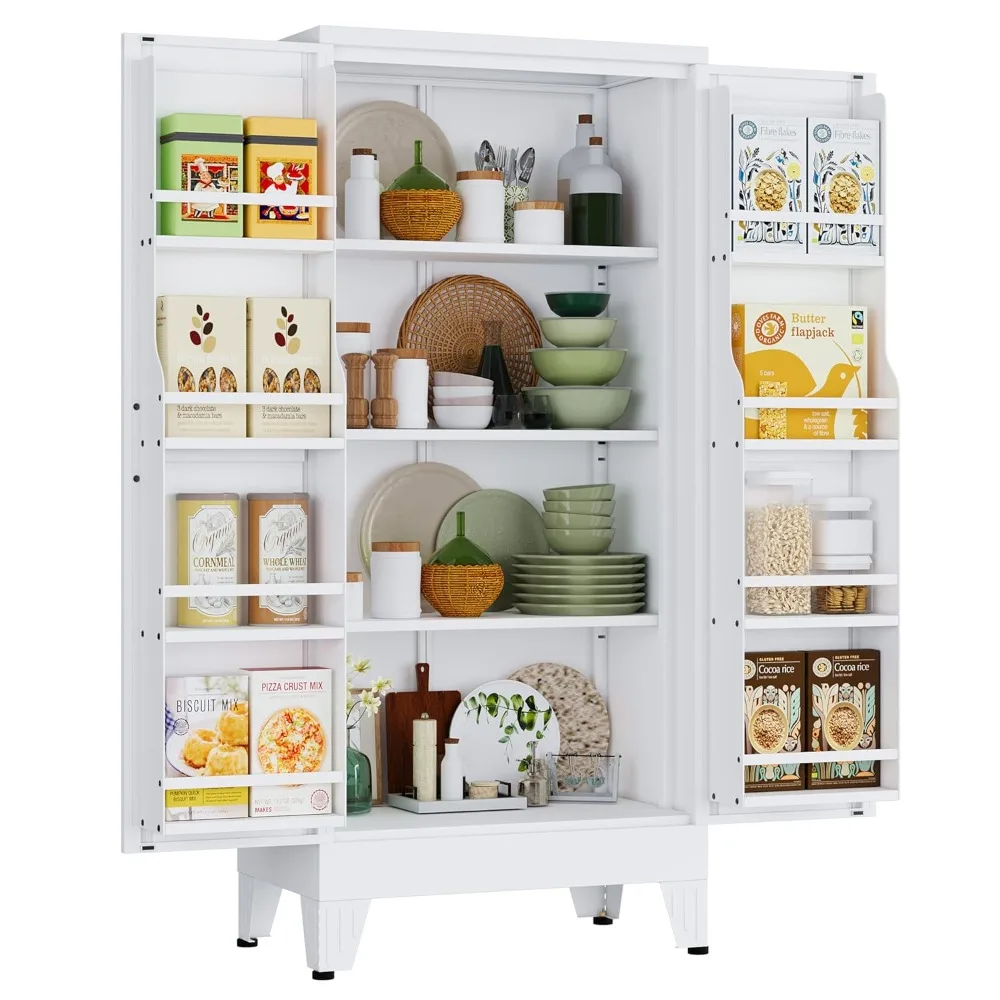 48" H Metal Kitchen Pantry Storage Cabinet, Freestanding Cupboard Storage Cabinet with Doors and Adjustable, Customized
48" H Metal Kitchen Pantry Storage Cabinet, Freestanding Cupboard Storage Cabinet with Doors and Adjustable, Customized
