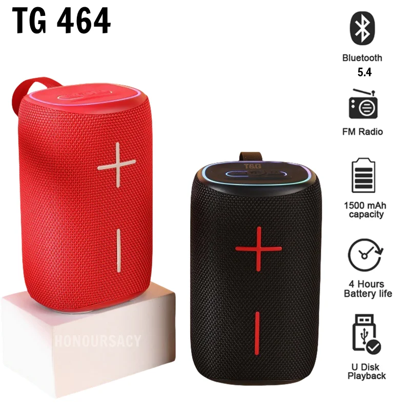 Outdoor Riding TG464 Bluetooth Speaker Portable Wirelress TWS Waterproof Dual Bass FM Radio TF Card Play Fun Camping Music Box
Outdoor Riding TG464 Bluetooth Speaker Portable Wirelress TWS Waterproof Dual Bass FM Radio TF Card Play Fun Camping Music Box