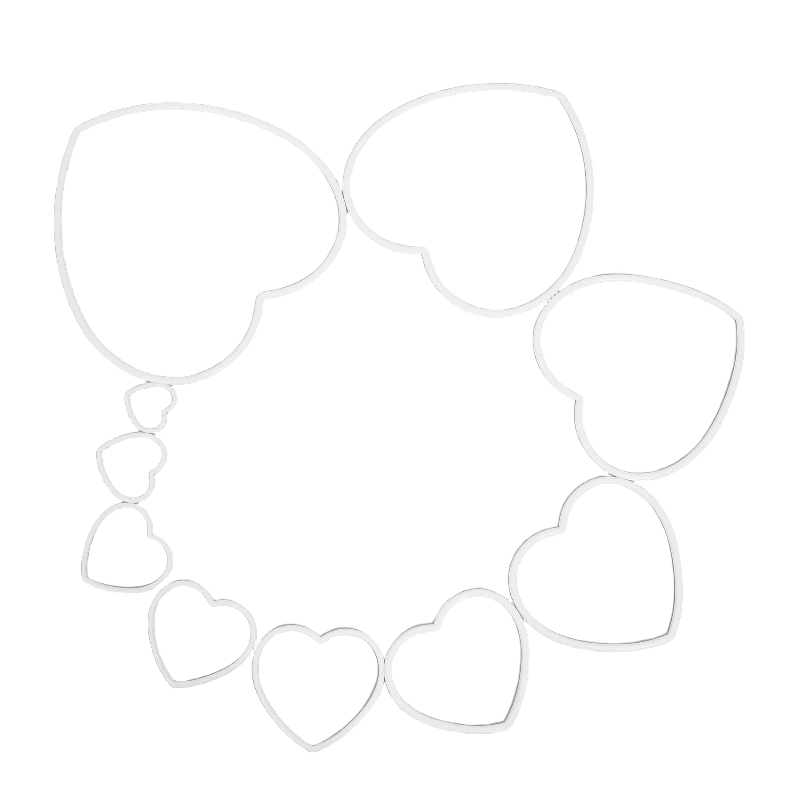 10pcs Heart Shaped Dreamcatcher Hoops Plastic Crafting Circles For Diy Wall Decor Valentine Gift Macrame Wreath Frames
10pcs Heart Shaped Dreamcatcher Hoops Plastic Crafting Circles For Diy Wall Decor Valentine Gift Macrame Wreath Frames