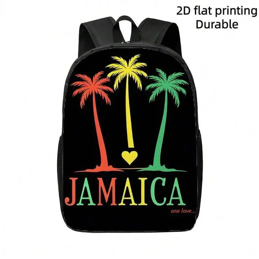 Jamaica Palm Tree Print Backpack With Heart Design Black Background Unisex Travel School Bag
Jamaica Palm Tree Print Backpack With Heart Design Black Background Unisex Travel School Bag