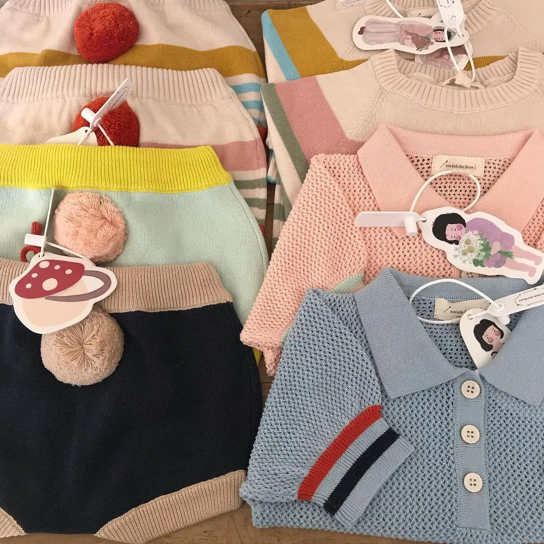 New MS Kids Girls Clothes Short Sleeve Knit Sweater and Classic Rabbit Tail Knit Shorts Baby Girls Outfit Set Children's Sweater
New MS Kids Girls Clothes Short Sleeve Knit Sweater and Classic Rabbit Tail Knit Shorts Baby Girls Outfit Set Children's Sweater