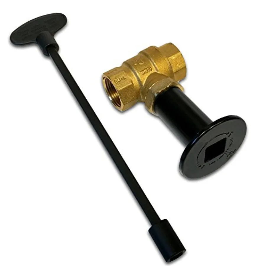 Gas Fire Pit Key Valve Kit - 3/4" NPT 1/2" NPSM Floor Plate - Flat Black
Gas Fire Pit Key Valve Kit - 3/4" NPT 1/2" NPSM Floor Plate - Flat Black