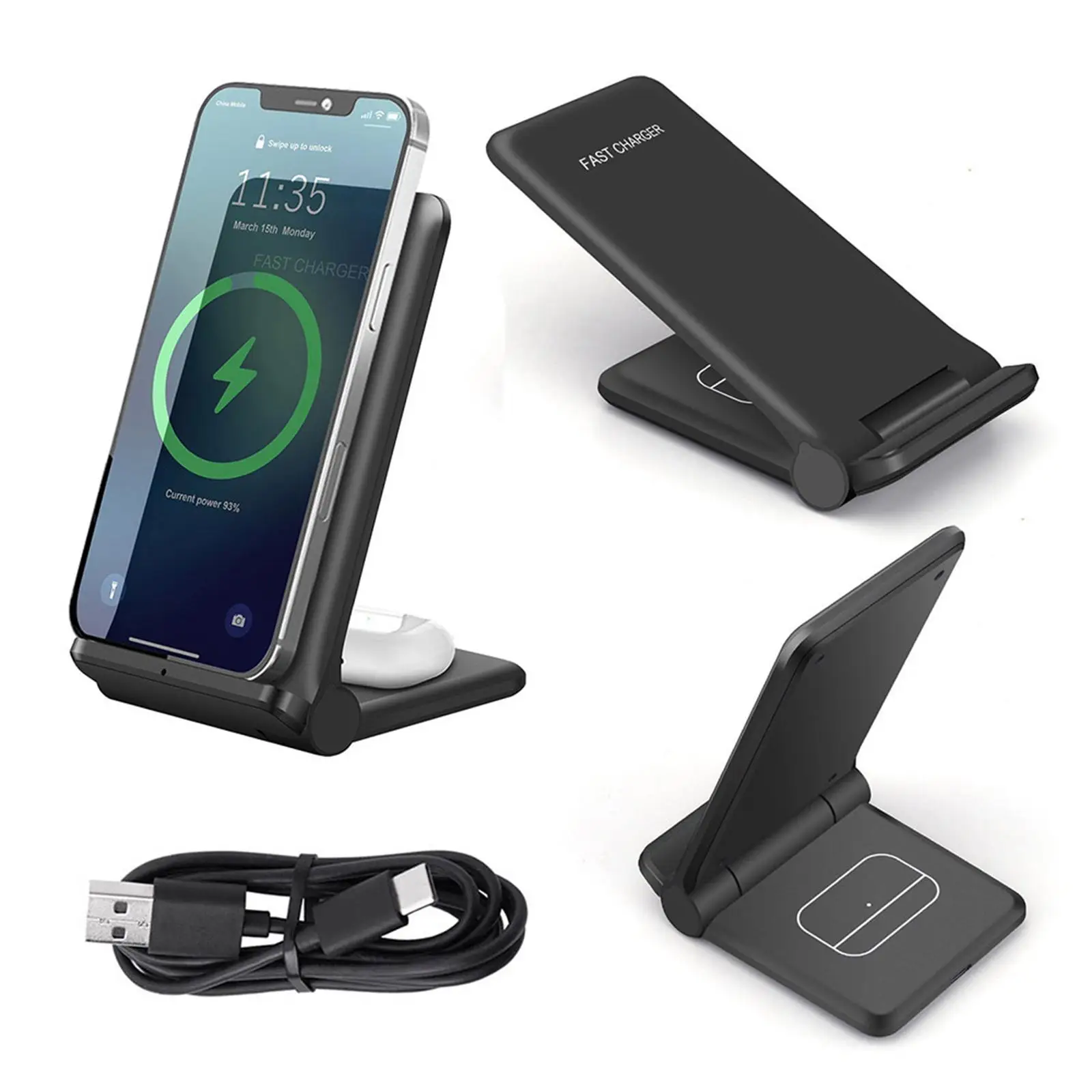 Dual 2 in 1 Wireless Charger Fast Charger Station Foldable Type-C Cable Accessories for 12 Series for Quick Charge Trips
Dual 2 in 1 Wireless Charger Fast Charger Station Foldable Type-C Cable Accessories for 12 Series for Quick Charge Trips