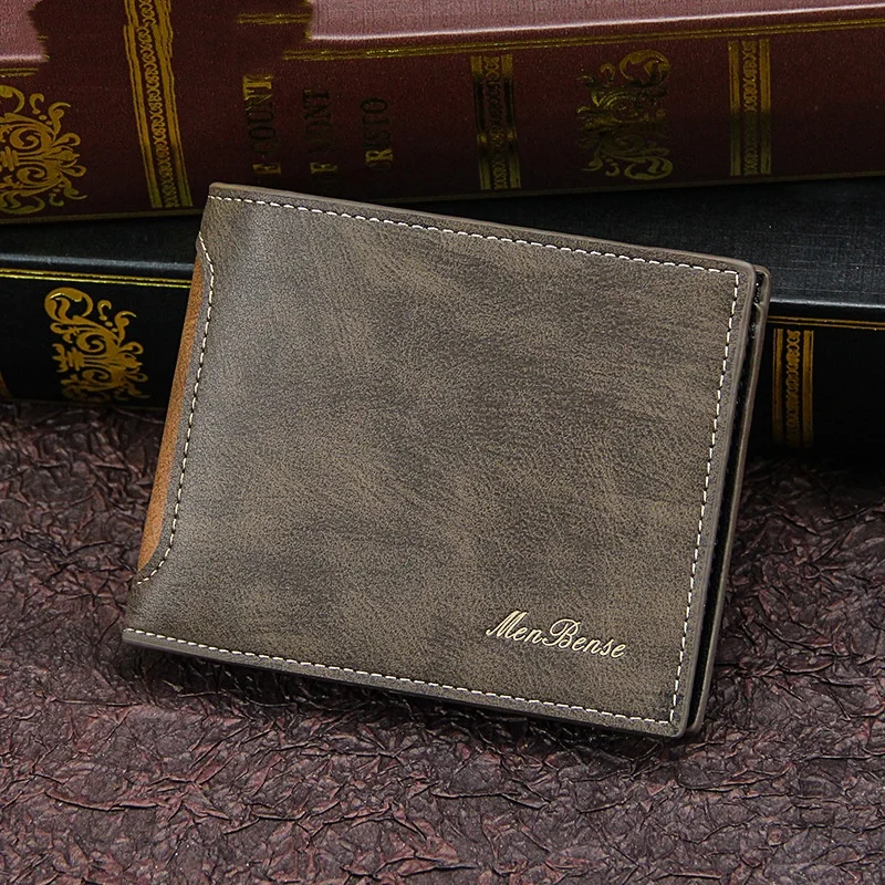 Elegant men's high-quality wallet short fashionable practical casual splicing multi card slot three fold bag wallet
Elegant men's high-quality wallet short fashionable practical casual splicing multi card slot three fold bag wallet