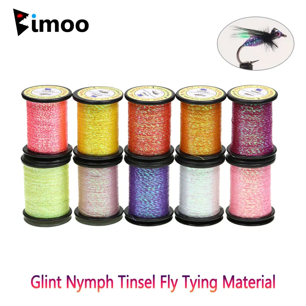 Bimoo 1PC Glint Nymph Tinsel Fly Tying Material Flashabou Tinsel For Tying Body of Dry Fly Nymphs Buzzers Trout Fishing Lures
Bimoo 1PC Glint Nymph Tinsel Fly Tying Material Flashabou Tinsel For Tying Body of Dry Fly Nymphs Buzzers Trout Fishing Lures