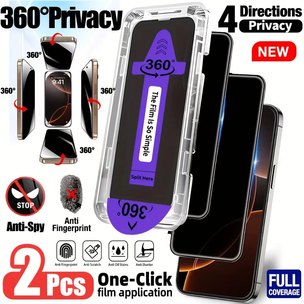 For iPhone 16 17 14 15 Pro Max 11 12 13 Mini 7 8 Plus 16e Air XR XS SE Easy Installation Privacy Tempered Glass Screen Protector
For iPhone 16 17 14 15 Pro Max 11 12 13 Mini 7 8 Plus 16e Air XR XS SE Easy Installation Privacy Tempered Glass Screen Protector