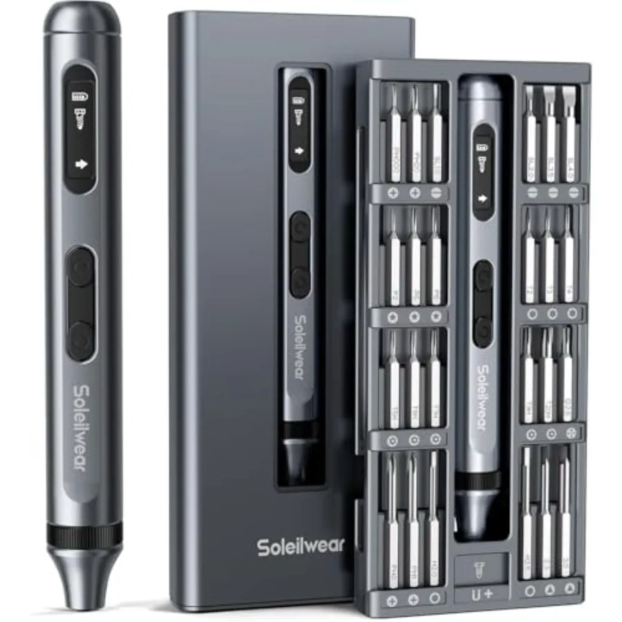 Mini Electric Screwdriver Set 52 in 1 Precision Electric Screwdriver Cordless with 48 Magnetic Bits Power Screwdriver Repair To
Mini Electric Screwdriver Set 52 in 1 Precision Electric Screwdriver Cordless with 48 Magnetic Bits Power Screwdriver Repair To