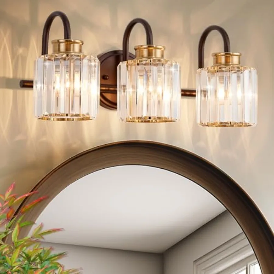 ORB Bathroom Light Fixtures with K9 Crystal Lampshade Bathroom Lighting Over Mirror Vanity Lights for Living RoomBedroom Restro
ORB Bathroom Light Fixtures with K9 Crystal Lampshade Bathroom Lighting Over Mirror Vanity Lights for Living RoomBedroom Restro