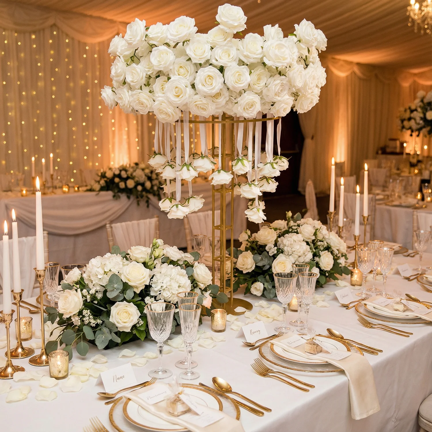 6pcs Gold Wedding Flower Stand 100cm, Electroplated Centerpiece for Aisle Decor, Wholesale Wedding Stage Ornaments
6pcs Gold Wedding Flower Stand 100cm, Electroplated Centerpiece for Aisle Decor, Wholesale Wedding Stage Ornaments