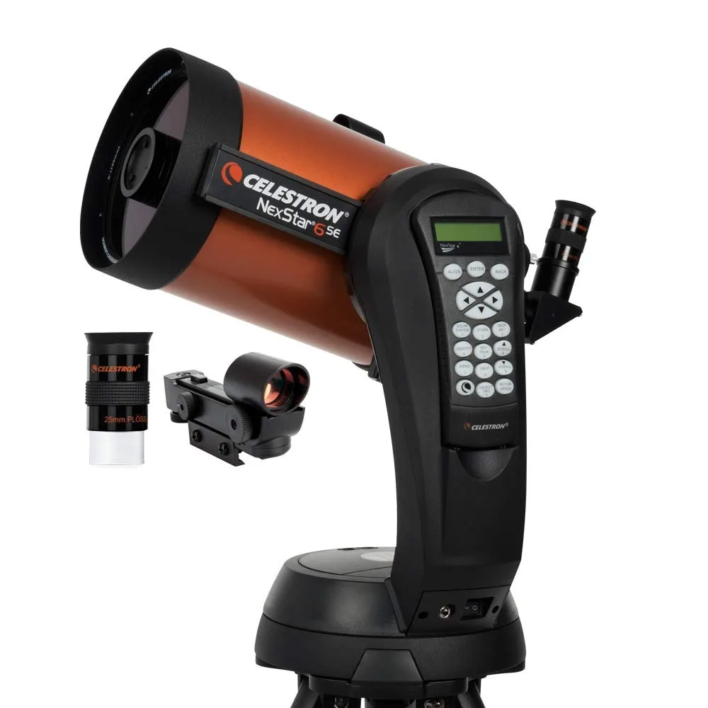 11068 NexStar 6SE Computerised Schmidt-Cassegrain Telescope with Fully Automated Mount, SkyAlign Technology and XLT Coating
11068 NexStar 6SE Computerised Schmidt-Cassegrain Telescope with Fully Automated Mount, SkyAlign Technology and XLT Coating