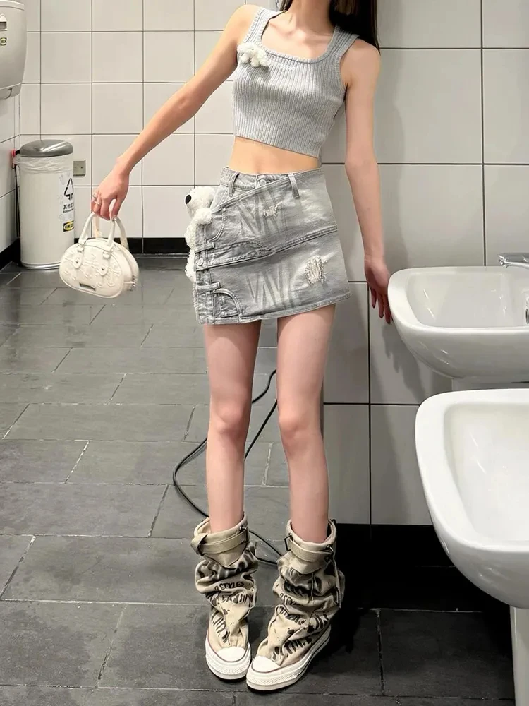 Irregular Jeans Skirt Women American High Street Imitaion Denim Skirts 2025 New Spicy Girls Fashion Personality Skort
Irregular Jeans Skirt Women American High Street Imitaion Denim Skirts 2025 New Spicy Girls Fashion Personality Skort