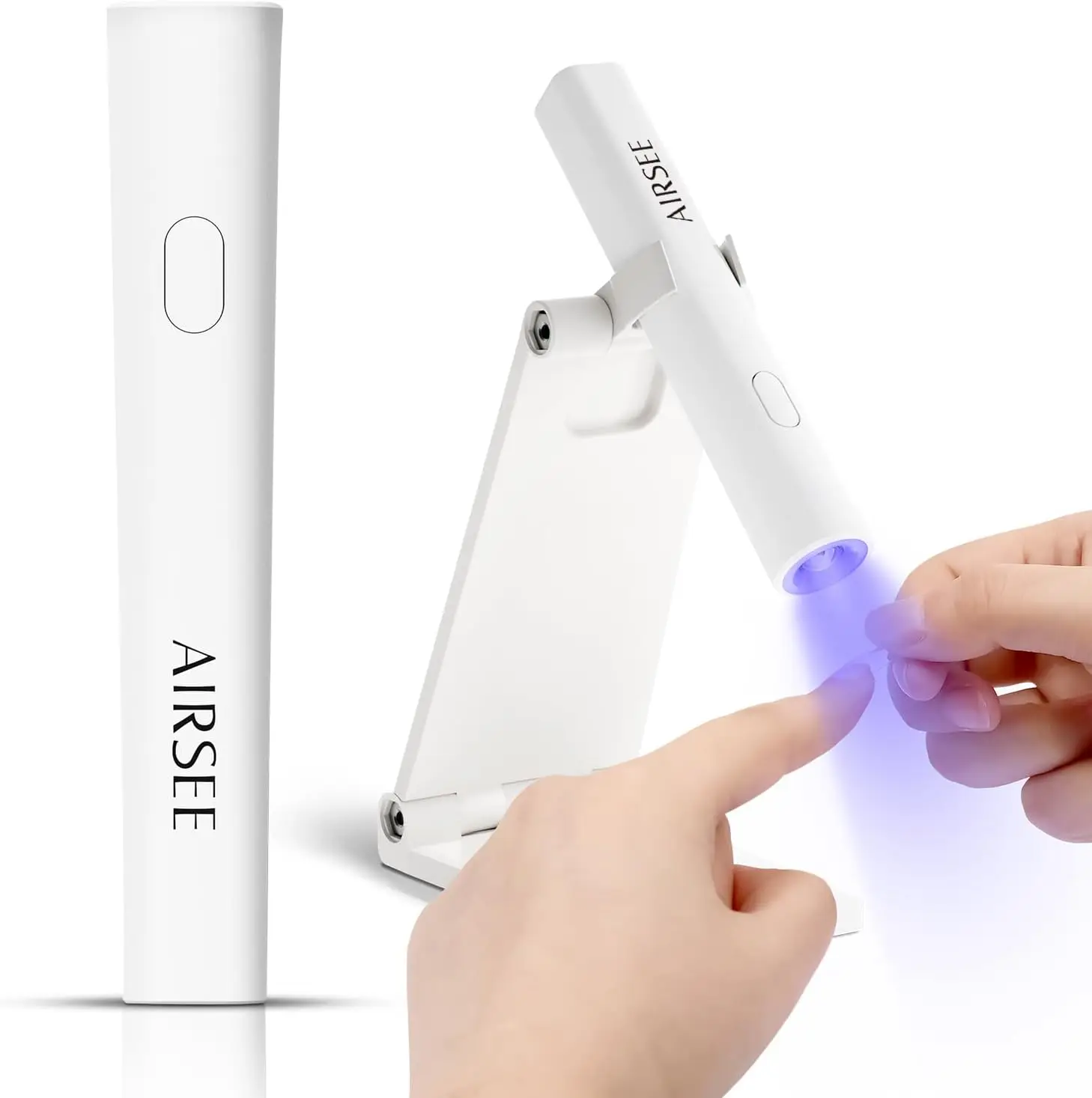 Mini Handheld UV Light for Gel Nails, Rechargeable Nail Lamp with Stand, 2 Timers for Fast Curing, Home & Travel Use (White)
Mini Handheld UV Light for Gel Nails, Rechargeable Nail Lamp with Stand, 2 Timers for Fast Curing, Home & Travel Use (White)